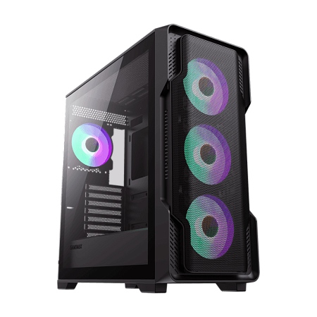 Case EATX GAMEMAX Siege, w/o PSU, 0.6mm, 4x120mm ARGB, ARGB Hub, Tempered Glas, Front Mesh, DF, 1xUS