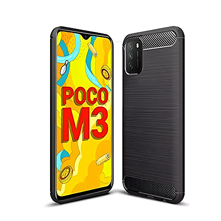 Helmet Case Carbon Xiaomi Poco M3, Black Helmet Case Carbon Xiaomi Poco M3, Black
