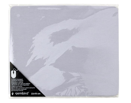Mouse Pad Gembird MP-PRINT-M, 250 × 210 × 3mm, Cloth, Printable, White