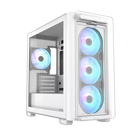 Компьютерный корпус ASUS A23 PLUS TG ARGB, Mini-Tower, Белый Компьютерный корпус ASUS A23 PLUS TG ARGB, Mini-Tower, Белый