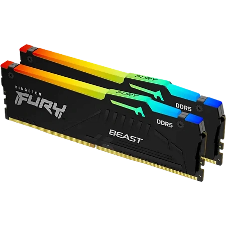 Оперативная память Kingston FURY Beast RGB, DDR5 SDRAM, 6000 МГц, 32 ГБ, KF560C36BBE2AK2-32 Оперативная память Kingston FURY Beast RGB, DDR5 SDRAM, 6000 МГц, 32 ГБ, KF560C36BBE2AK2-32