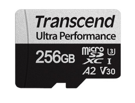 .256GB MicroSD (Class 10) UHS-I (U3),+SD adapter, Transcend TS256GUSD340S (V30, A2, R/W:160/125MB/s) .256GB MicroSD (Class 10) UHS-I (U3),+SD adapter, Transcend TS256GUSD340S (V30, A2, R/W:160/125MB/s)