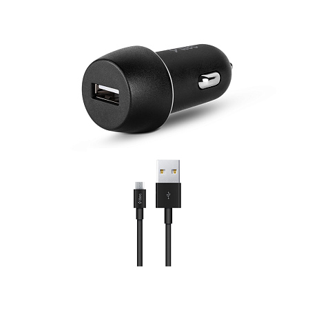 ttec Car Charger USB-A 2.1A with Micro-USB Cable, Black (Damaged Box) ttec Car Charger USB-A 2.1A with Micro-USB Cable, Black (Damaged Box)