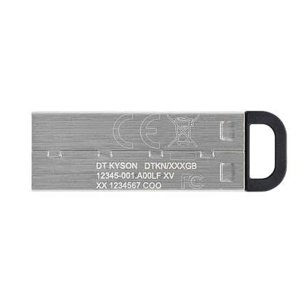  64GB USB3.2 Flash Drive Kingston DataTraveler Kyson, Silver, Metal Case, Key Ring (DTKN/64GB)