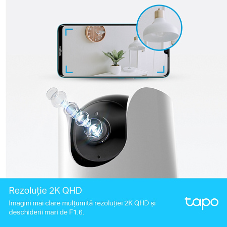 TP-Link Indoor TAPO C225, 4Mpix, Pan/Tilt AI Home Security Wi-Fi Camera with Privacy Shield