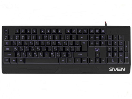 Gaming Keyboard SVEN KB-G7400, TKL, Fn keys, Backlight, WinLock, 1.8m, USB, EN/RU, Black Gaming Keyboard SVEN KB-G7400, TKL, Fn keys, Backlight, WinLock, 1.8m, USB, EN/RU, Black