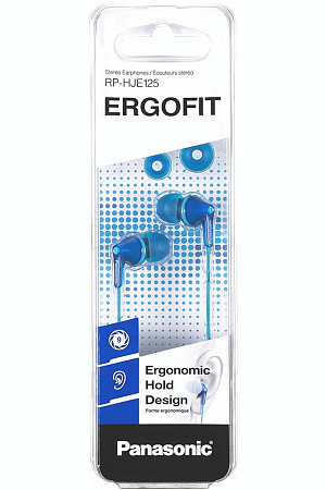 Earphones Panasonic RP-HJE125E-A Blue, w/o Mic, 1 x mini-jack 3.5mm Earphones Panasonic RP-HJE125E-A Blue, w/o Mic, 1 x mini-jack 3.5mm