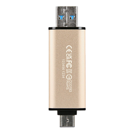  512GB USB3.1/Type-C Flash Drive  Transcend "JetFlash 930C", Gold, Classic Cap,OTG (R/W:420/400MB/s)