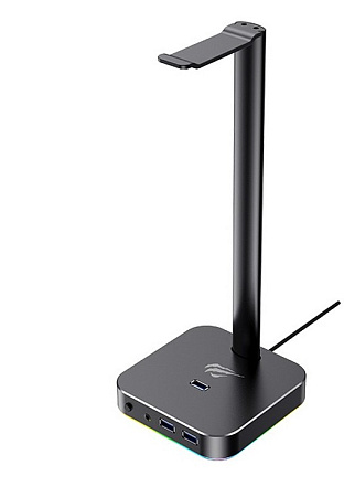 Gaming Headset Stand Havit TH610, 285x100x100mm, 1x3.5mm, 3xUSB 2.0, RGB, Full metal Gaming Headset Stand Havit TH610, 285x100x100mm, 1x3.5mm, 3xUSB 2.0, RGB, Full metal