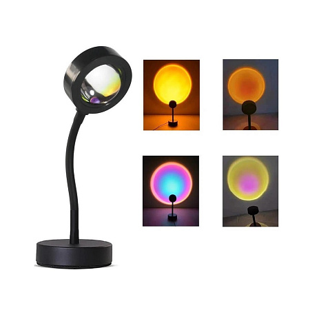 Helmet Sunset Projection Lamp 360 Degree Rotating LED Light, Mix Color Helmet Sunset Projection Lamp 360 Degree Rotating LED Light, Mix Color