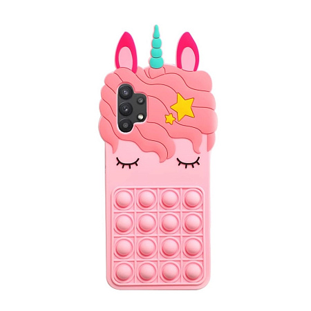 Helmet Case Liquid Silicone Popit Unicorn Samsung A32, Mix Helmet Case Liquid Silicone Popit Unicorn Samsung A32, Mix