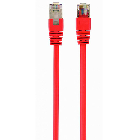 1 m, FTP Patch Cord Red, PP22-1M/R, Cat.5E, Cablexpert, molded strain relief 50u" plugs 1 m, FTP Patch Cord Red, PP22-1M/R, Cat.5E, Cablexpert, molded strain relief 50u" plugs
