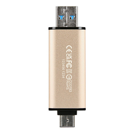  512GB USB3.1/Type-C Flash Drive  Transcend "JetFlash 930C", Gold, Classic Cap,OTG (R/W:420/400MB/s)