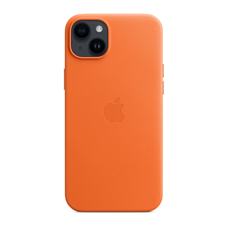 Case Original Leather with MagSafe for iPhone 15 Plus/14 Plus, Orange Case Original Leather with MagSafe for iPhone 15 Plus/14 Plus, Orange