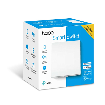 TP-Link Wireless Smart Light Switch "Tapo S210", White, 1-Gang TP-Link Wireless Smart Light Switch "Tapo S210", White, 1-Gang