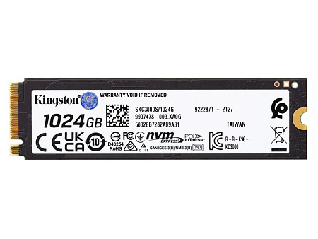 .M.2 NVMe SSD 1.0TB Kingston  KC3000 [PCIe 4.0 x4, R/W:7000/6000MB/s, 900/1000K IOPS, 3DTLC]