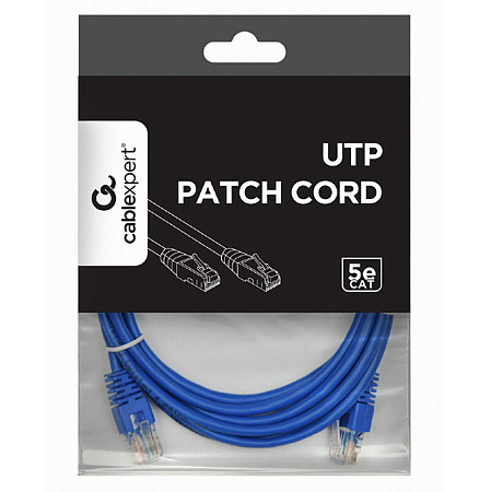 2m, Patch Cord Blue, PP12-2M/B, Cat.5E, Cablexpert, molded strain relief 50u" plugs 2m, Patch Cord Blue, PP12-2M/B, Cat.5E, Cablexpert, molded strain relief 50u" plugs
