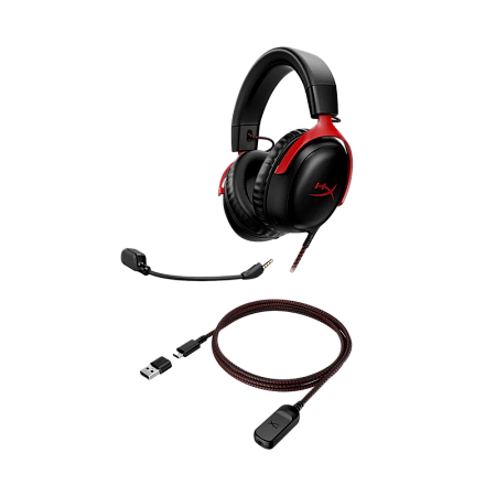 Gaming Headset HyperX Cloud III, 53mm driver, 64 Ohm, 15-21khz, 100db, 320g, Noise-cancelling Mic, D Gaming Headset HyperX Cloud III, 53mm driver, 64 Ohm, 15-21khz, 100db, 320g, Noise-cancelling Mic, D