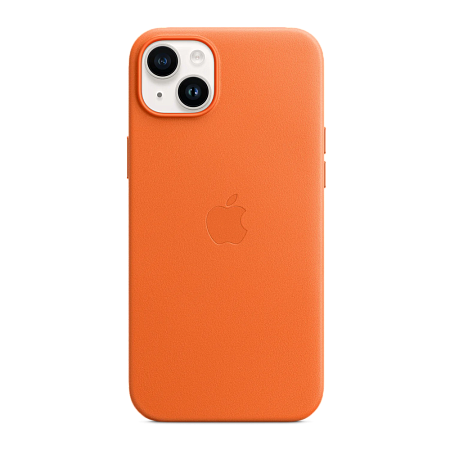 Case Original Leather with MagSafe for iPhone 15 Plus/14 Plus, Orange Case Original Leather with MagSafe for iPhone 15 Plus/14 Plus, Orange