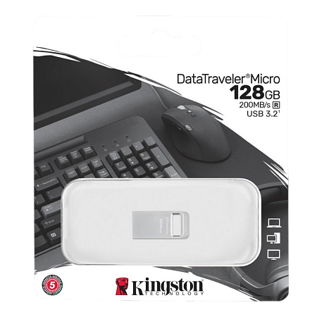 128GB USB3.2 Flash Drive Kingston DataTravaler Micro (DTMC3G2/128), Premium Metal Case (R:200MB/s) 128GB USB3.2 Flash Drive Kingston DataTravaler Micro (DTMC3G2/128), Premium Metal Case (R:200MB/s)