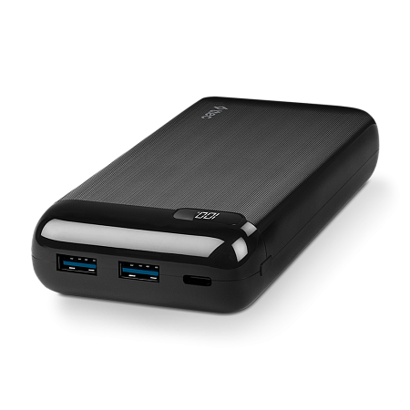 ttec Powerbank 20.000 mAh 20W PowerSlim LCD PD USB-C Input/Output, Black ttec Powerbank 20.000 mAh 20W PowerSlim LCD PD USB-C Input/Output, Black
