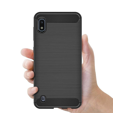 Helmet Case Carbon Samsung A10, Black Helmet Case Carbon Samsung A10, Black