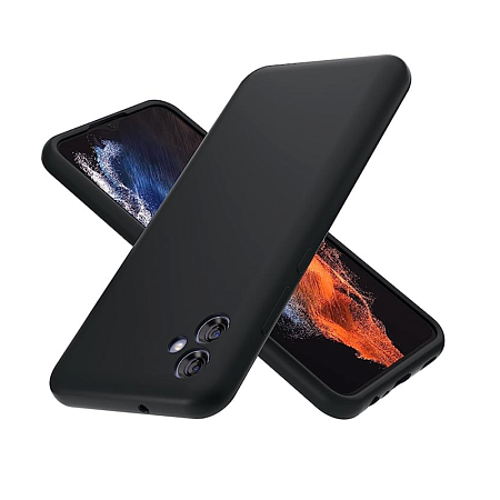 Helmet Case Liquid Silicone Samsung A04E, Black Helmet Case Liquid Silicone Samsung A04E, Black