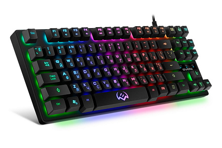 Gaming Keyboard SVEN KB-G7400, TKL, Fn keys, Backlight, WinLock, 1.8m, USB, EN/RU, Black Gaming Keyboard SVEN KB-G7400, TKL, Fn keys, Backlight, WinLock, 1.8m, USB, EN/RU, Black
