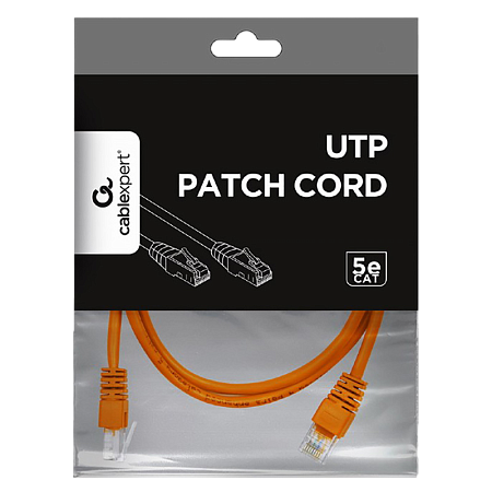 2m, Patch Cord Orange, PP12-2M/O, Cat.5E, Cablexpert, molded strain relief 50u" plugs 2m, Patch Cord Orange, PP12-2M/O, Cat.5E, Cablexpert, molded strain relief 50u" plugs
