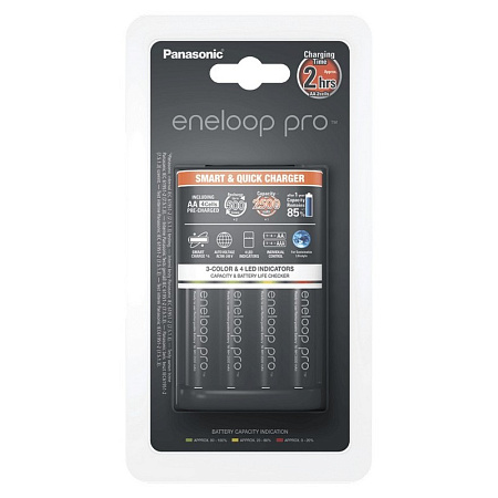 Panasonic "Smart-Quick" Charger 4-pos AA/AAA + 4AA 2500mAh, K-KJ55HCD40E Panasonic "Smart-Quick" Charger 4-pos AA/AAA + 4AA 2500mAh, K-KJ55HCD40E