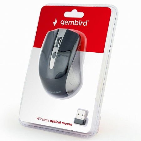 Беcпроводная мышь Gembird MUSW-4B-04-GB, Серый/Черный
