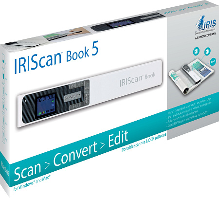 Портативный сканер Canon IRISCAN BOOK 5, A4, Белый