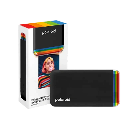 Фотопринтер Polaroid Hi-Print 2x3 Generation 2 + Paper, 54 x 86 мм, Чёрный Фотопринтер Polaroid Hi-Print 2x3 Generation 2 + Paper, 54 x 86 мм, Чёрный