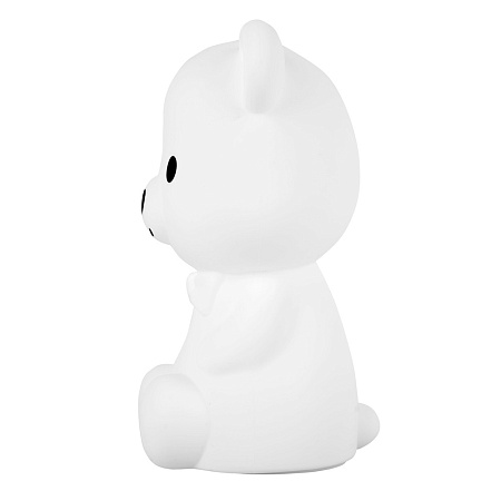 Cute Series Bear Silicone Night Light, White Cute Series Bear Silicone Night Light, White
