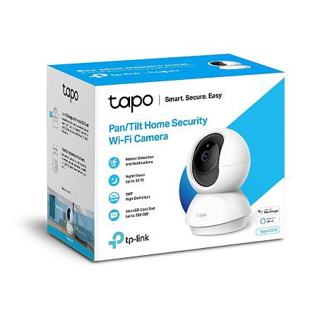 TP-Link Indoor TAPO C210, 3Mpix, Pan/Tilt Home Security Wi-Fi Camera TP-Link Indoor TAPO C210, 3Mpix, Pan/Tilt Home Security Wi-Fi Camera