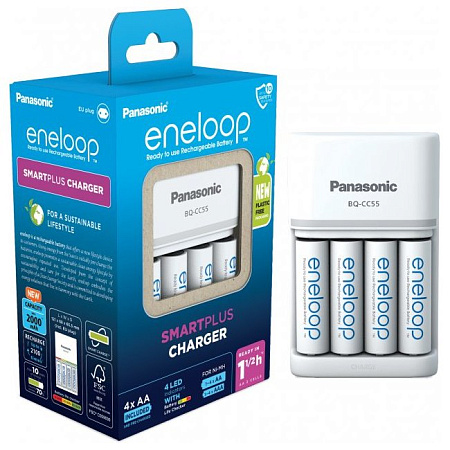 Panasonic "Smart-Quick" Charger 4-pos AA/AAA + 4AA 2000mAh, K-KJ55MCD40E Panasonic "Smart-Quick" Charger 4-pos AA/AAA + 4AA 2000mAh, K-KJ55MCD40E