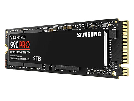 .M.2 NVMe SSD 2.0TB Samsung  990 PRO [PCIe 4.0 x4, R/W:7450/6900MB/s, 1400K/1550K IOPS, 1.2PB, 3DTLC