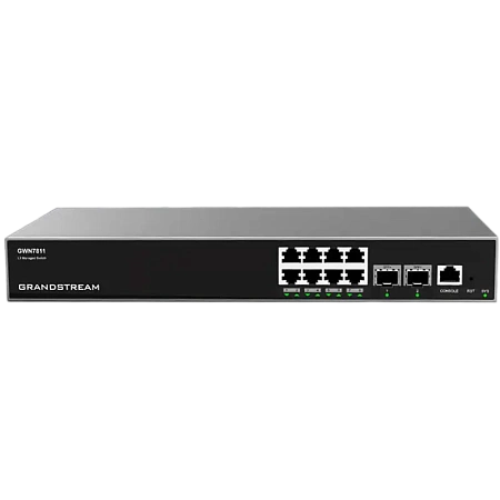 Сетевой коммутатор Grandstream GWN7811, 8x 10/100/1000 Мбит/с Сетевой коммутатор Grandstream GWN7811, 8x 10/100/1000 Мбит/с