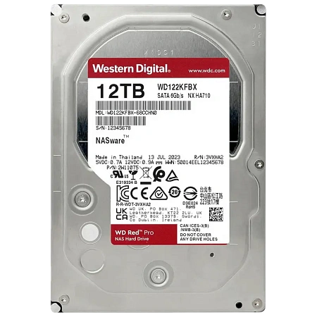 Жесткий диск Western Digital WD Red Pro, 3.5", 12 ТБ <WD122KFBX> Жесткий диск Western Digital WD Red Pro, 3.5", 12 ТБ <WD122KFBX>