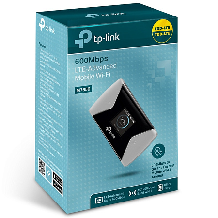 Мобильный Wi‑Fi роутер TP-LINK M7650, Чёрный