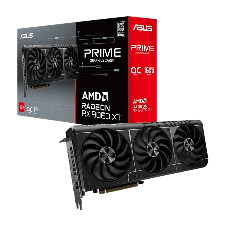 Видеокарта ASUS PRIME-RX9060XT-O16G, 16 ГБ GDDR6 128бит