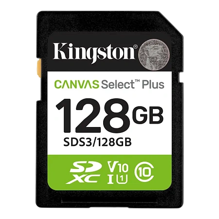 Карта памяти Kingston Canvas Select Plus, 128Гб (SDS3/128GB)