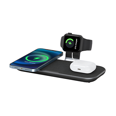 WIWU Wireless Charger 3 in 1 Power Air, Black WIWU Wireless Charger 3 in 1 Power Air, Black