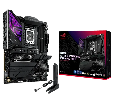 Материнская плата ASUS ROG STRIX Z890-E GAMING WIFI, LGA1851, Intel Z890, ATX Материнская плата ASUS ROG STRIX Z890-E GAMING WIFI, LGA1851, Intel Z890, ATX