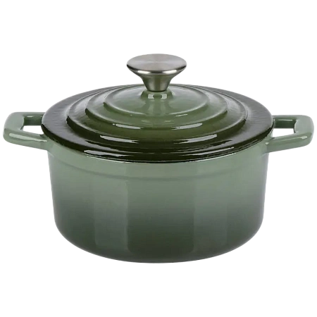 Кастрюля Alpina Cast Iron, 0,8л, 14см, Зелёный Кастрюля Alpina Cast Iron, 0,8л, 14см, Зелёный