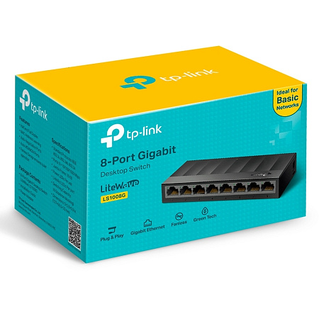 .8-port 10/100/1000Mbps Switch TP-LINK LiteWave "LS1008G", Plastic Case .8-port 10/100/1000Mbps Switch TP-LINK LiteWave "LS1008G", Plastic Case