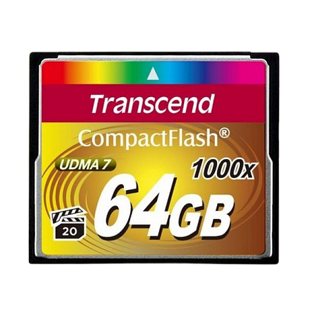 .64GB CompactFlash Card, Hi-Speed 1000X, Transcend "TS64GCF1000" (R/W: 160/120MB/s) .64GB CompactFlash Card, Hi-Speed 1000X, Transcend "TS64GCF1000" (R/W: 160/120MB/s)