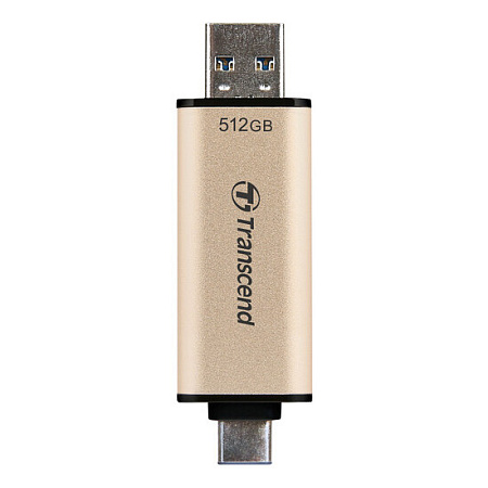  512GB USB3.1/Type-C Flash Drive  Transcend "JetFlash 930C", Gold, Classic Cap,OTG (R/W:420/400MB/s)