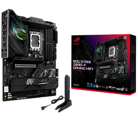 Материнская плата ASUS ROG STRIX Z890-F GAMING WIFI, LGA1851, Intel Z890, ATX Материнская плата ASUS ROG STRIX Z890-F GAMING WIFI, LGA1851, Intel Z890, ATX