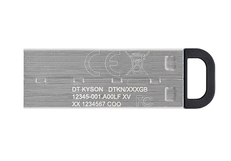  64GB USB3.2 Flash Drive Kingston DataTraveler Kyson, Silver, Metal Case, Key Ring (DTKN/64GB)